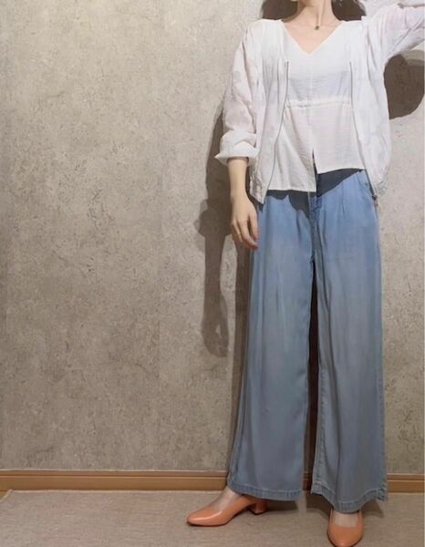 ゆったり柔らかデニム　デニムパンツ　パンツ　デニム　韓国　韓国ファッション　プチプラ