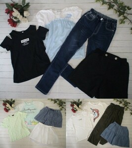 19-2107*130~140. size * girl * child clothes * natural ga- Lee *ko girl * casual series etc. * old clothes item *60 put on set * summarize .* old clothes 