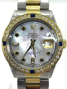 1 jpy start ROLEX Rolex Date Just original case Ref.1603 original Movement Cal.1560 self-winding watch operation goods 