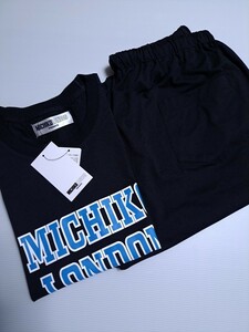 新品未使用 メンズ　ミチコロンドン　L　メッシュ　半袖Tシャツ　ルームウェア　パジャマ ハーフパンツ 即決　送料無料 Aら　メンズ　限定