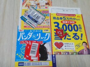 キャンペーン　応募　森永　チョコモナカャンボ　バーコード2枚、永谷園　バーコード4枚、あずきバー　応募マーク3枚　ハガキ各5枚