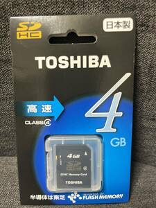 TOSHIBA SDHC memory card Class4 4GB SD-E004G4 made in Japan new goods unused 