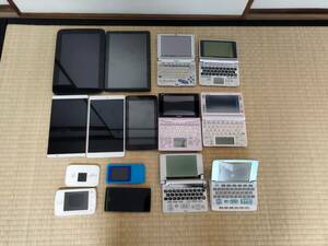 1 jpy beginning junk operation not yet verification tablet * computerized dictionary *WIFI router etc. together 15 pcs present condition goods 