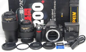 ●美品●初心者入門スタートセット● Nikon ニコン D40 純正 Wレンズセット AF-S 18-55 55-200 ●すぐに撮影OK●丁寧な対応で安心●D70