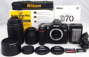 ●美品●初心者入門スタートフルセット● Nikon ニコン D70 Ｗレンズセット●すぐに撮影OK●女性ならではの丁寧な対応で安心