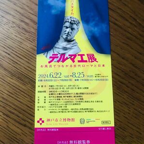 【即日発送】テルマエ展 神戸市立博物館 招待券１枚