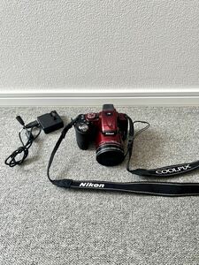 中古 ニコン NIKON 60倍ズーム機「COOLPIX P600（ワインレッド）」 1605万画素CMOS フルHD動画 WiFi搭載 デジタルカメラ 