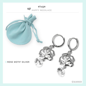 [ free shipping ] eluge( L ju) rose motif earrings rose rose silver 