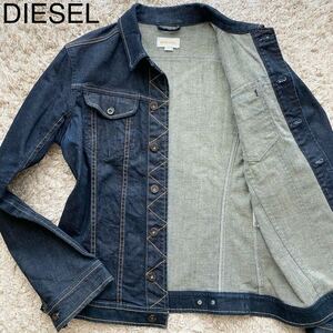 未使用級/Lサイズ相当●DIESEL ディーゼル デニムジャケット Gジャン ジージャン ブルゾン ジャケット 刻印ボタン インディゴ 濃紺 メンズ