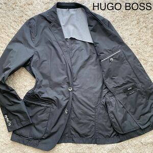  unused class /XL size corresponding /HUGO BOSS Hugo Boss tailored jacket water repelling processing jacket Anne navy blue jacket gentleman black light weight spring summer *