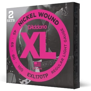 【エレキベース弦 2セット】 ダダリオ D'Addario EXL170TP Long Scale 45-100 XL NICKEL 2セットパック お買い得 正規品