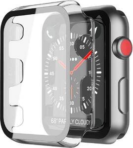 【在庫処分】3 Series / Series 2 Watch 38mm 用 ケース, 対応Apple PCガラス保護カバー 対応