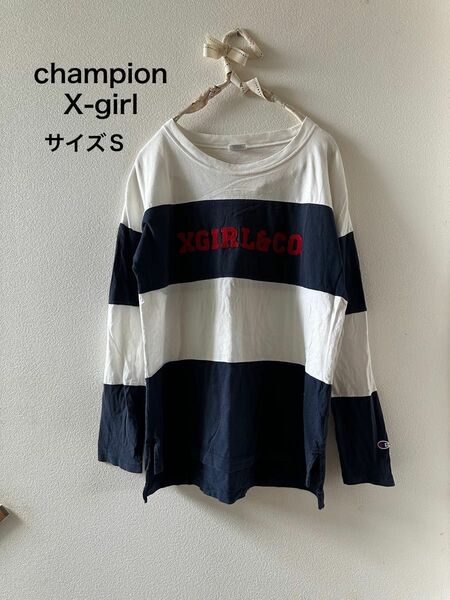champio X-girl ロンT 長袖Tシャツ Tシャツ カットソー