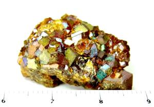 [国産鉱物]　レインボーガーネット小群晶・奈良県産　G63