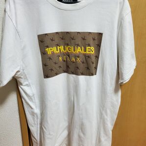 1PIU1UGUALE3 RELAX　ウノピゥウノウグァーレトレ ボックスロゴ立体刺繍Tシャツ 半袖 Tシャツ サイズXL 