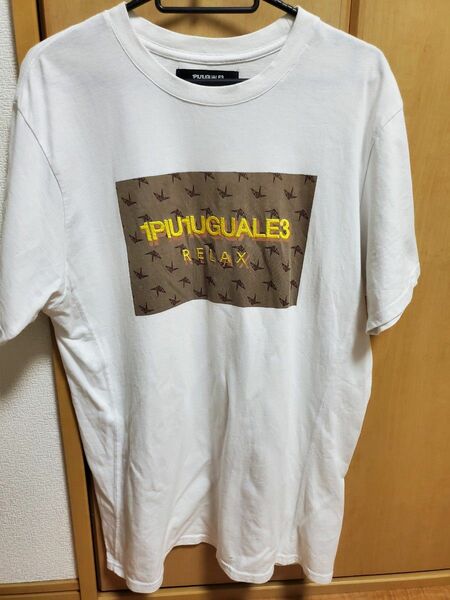 1PIU1UGUALE3 RELAX　ウノピゥウノウグァーレトレ ボックスロゴ立体刺繍Tシャツ 半袖 Tシャツ サイズXL 