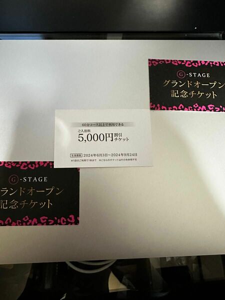 G-STAGE 割引券5000円x3 総額15000円分