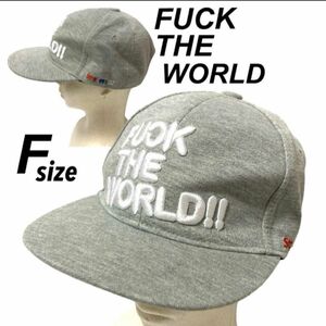 FUCK THE WORLD フックザ・ワールド キャップ 帽子 Fベースボールキャップ 刺繍ロゴ
