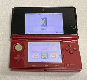 任天堂　NINTENDO ニンテンドー3DS 3DS 本体　フレアレッド