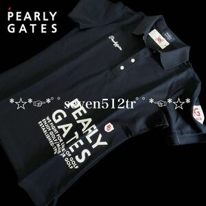 本物 新品 41438155 PEARLY GATESパーリーゲイツ/5(サイズL)超人気 半袖ポロシャツ 凄くカッコイイ！