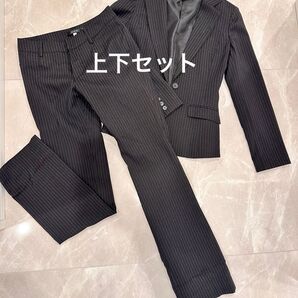 スリムスーツ【黒ストライプ】
