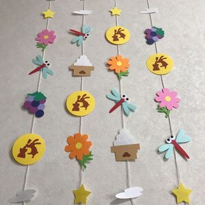 壁面飾り 秋(9月 10月)つるし ガーランド