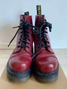 [Dr.Martens crazy bomb UK6(24.5cm)] Dr. Martens k Lazy bom8 hole boots Cherry red 