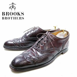 10B表記　Brooks Brothers　ブルックス ブラザーズ ウィングチップ　ドレスシューズ　内羽根　グッドイヤーウェルト製法/24.6.6/P971