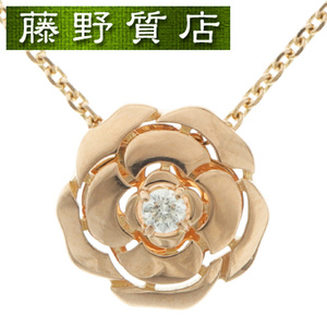 ( новый товар с отделкой ) Chanel CHANEL черепаха задний diamond колье K18 PG розовое золото × diamond 1 камень J11660 сертификат 8693