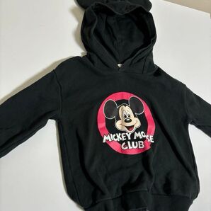 【早いもの勝ち】ディズニー ミッキー 上着 長袖 パーカー ブラック 110