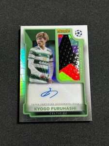 古橋亨梧 直筆サインカード 2022-23 Topps Merlin UEFA Match Ball Auto Kyogo Furuhashi Celtic 日本代表 *説明必読