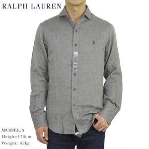 新品 アウトレット 16520 Sサイズ 長袖 シャツ polo ralph lauren ポロ ラルフ ローレン ガーゼヘリンボーン ワイドカラー