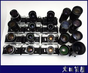 80)【同梱不可】質屋【CANON/大量おまとめ/一眼カメラ レンズ 単焦点 ZOOM/NEW FD/FD/AE-1 FT-b 他 ジャンク 1円～売り切り