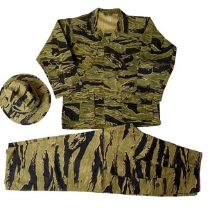  replica Tiger stripe S w30 camouflage military camouflage combat jacket cargo pants hat 3 point set men's 