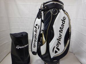 TaylorMade テーラーメイド 9.0型★中古★スタッフ(BK×WH×GOLD)ゴルフ キャディバック