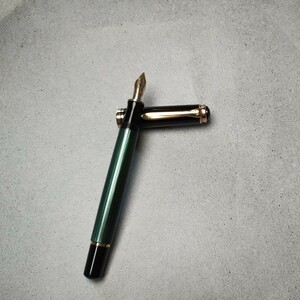 Pelikan pelican fountain pen Hsu be lane F green . pen .18C750ja-ma knee made total 1 point writing brush chronicle not yet verification stationery writing implements 