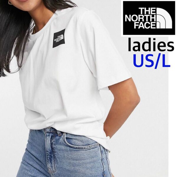 【海外限定】TNF 半袖T レディース ホワイト US/L 日本サイズXL