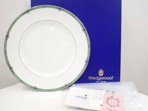 UH1729《1円》《未使用》WEDGWOOD ウェッジウッド JADE ジェイド プレート 直径約27㎝ 金彩 箱付