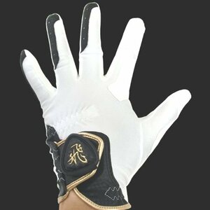 新品 ゴルフ 手袋(左手) 21～22cm 機能性を考慮した裁断でグリップ力アップ 飛衛門 白色