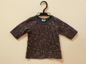 (29927)PERSON’S　パーソンズ　Tシャツ　カットソー　半端袖　花柄　ブルー系　100㎝　USED