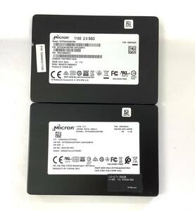 K6060130 Micron SATA 256GB 2.5インチ SSD 2点【中古動作品】