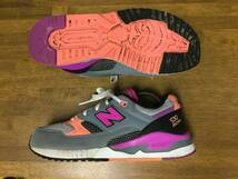 New Balance W５３０BWY グレー/ピンク/黒 ２６．５Ｂ USED ランニング_画像2