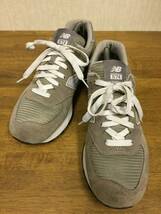 new balance W５７４GS グレー ウィメンズ２７B USED ランニング_画像1