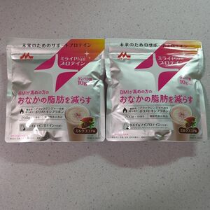 森永乳業　ミライ プラス プロテインミルクココア味 ホエイ＆ソイプロテインパウダー