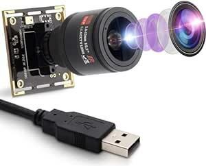 ELP usb のカメラ 低照度 200万画素 マイク内蔵 ウェブカム 2MP OTG USBカメラモジュール対応Mac/Wind