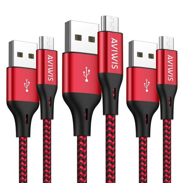 【人気商品】Micro AVIWIS USB ケーブル【2M/3本セット】マイクロ USB USB 急速充電ケーブル 高速データ転