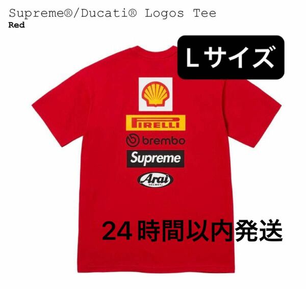 Supreme x Ducati Logos Tee Red シュプリーム ドゥカティ ロゴ Tシャツ レッド