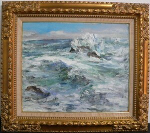 Art hand Auction Naofumi Ando El mar del día de Año Nuevo Pintura al óleo Tottori Kofukai Shinsaku, cuadro, pintura al óleo, Naturaleza, Pintura de paisaje