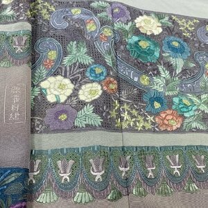  kimono month flower total embroidery .. embroidery . head embroidery bokashi . goods. exist flower color tomesode silk also ..ki1762
