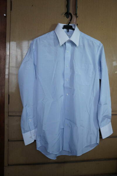 H-076 長袖 ドレスシャツ　リユース品　たてじまアオ　「ROSSO Bianco」　サイズM　１枚　　